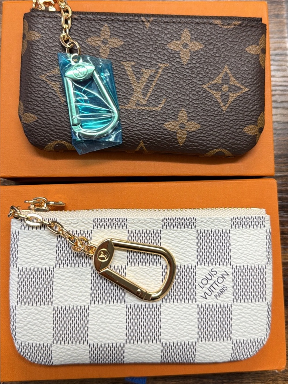 White Damier Card with Gold-Tone Hardware & Monogram also available - Picture 2 of 2
